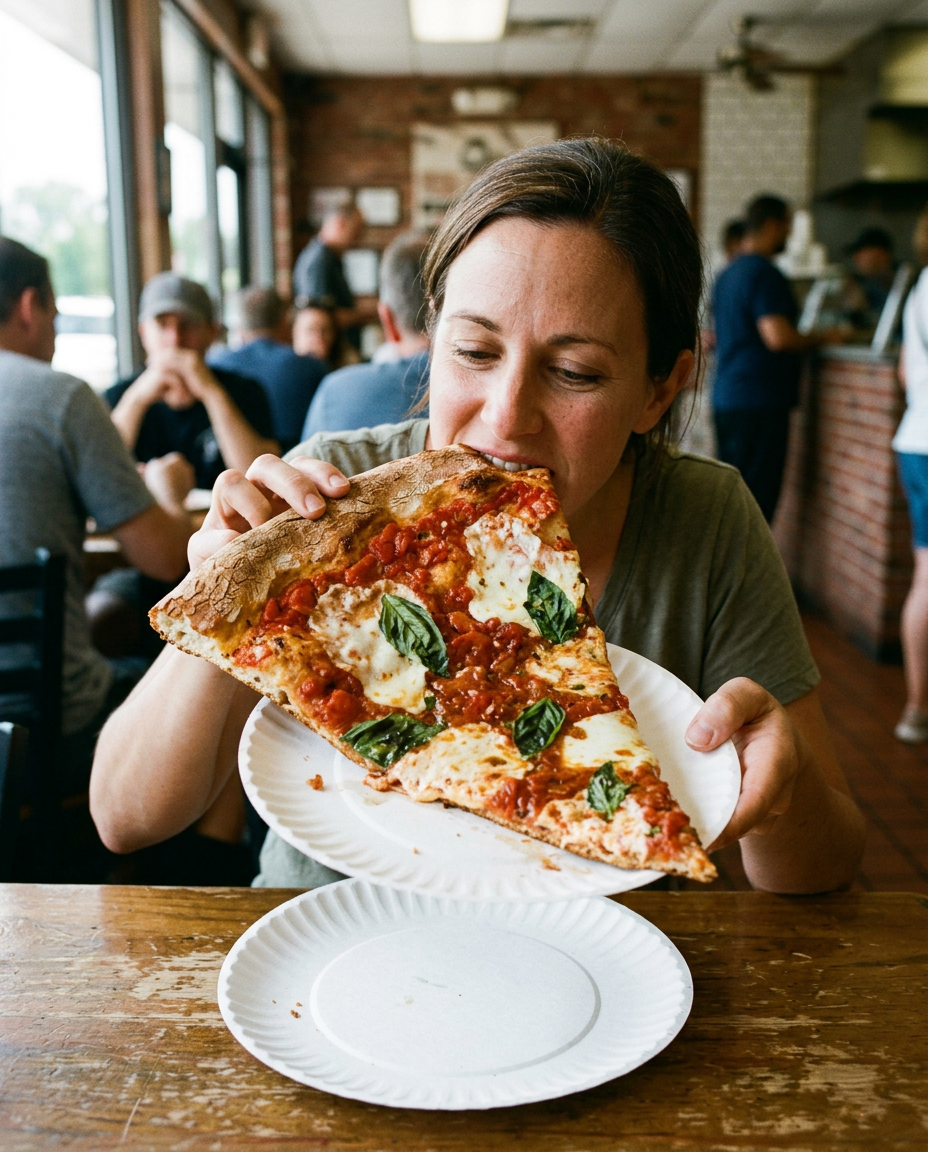 The slices are oversize and fresh