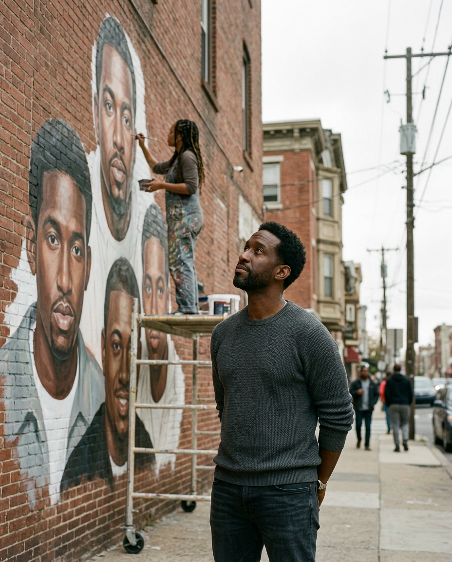 McCary in the mural